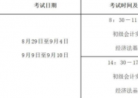 初级会计考试时间 会计中高级资格考试时间不变