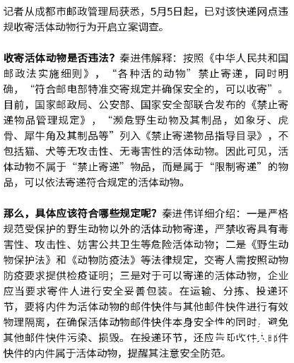 中通快递因宠物盲盒被约谈 邮寄盲盒这些行为是快递否涉嫌违法?