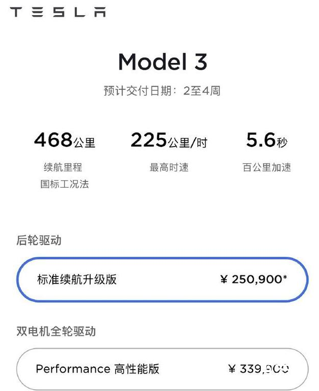 特斯拉Model 3涨价 涨价后的Model 3还会有人为此买单吗