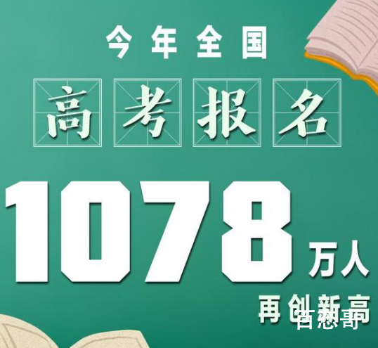 全国高考报名1078万人 祝考生们都可以超常发挥金榜题名