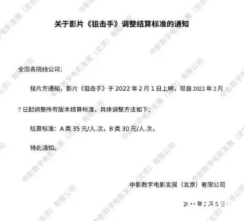 张艺谋新片《狙击手》下调结算价格 冬奥会开幕了我们欠张导一张票