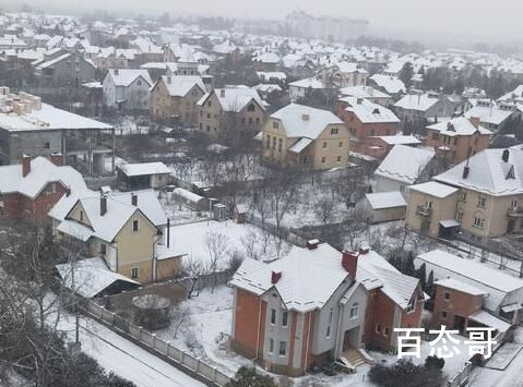 乌克兰首都基辅天降大雪 2022年的第一场雪