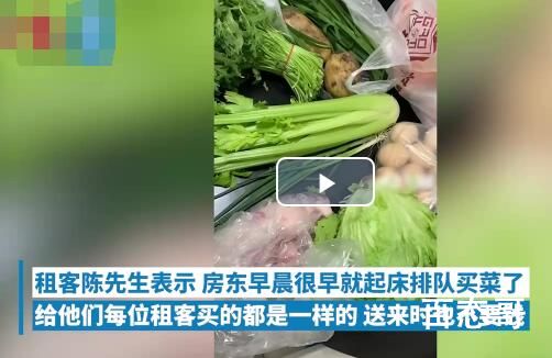 上海房东排队4小时买菜送3租客 中国好房东