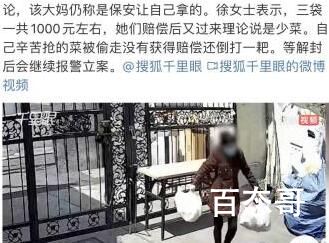 上海一女子网上抢千元菜被大妈偷走 说不是惯犯我可不相信支持报警！
