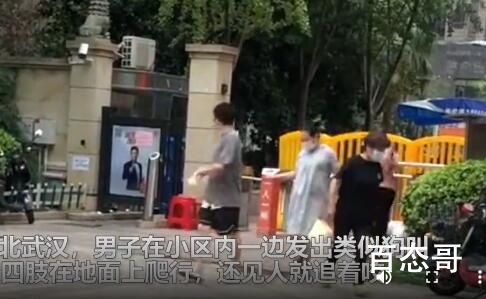 警方回应男子趴地学狗叫 究竟是怎么回事？