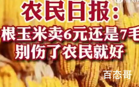 农民日报评一根玉米卖6元 公路上设置的服务区也买到6元至7元一条