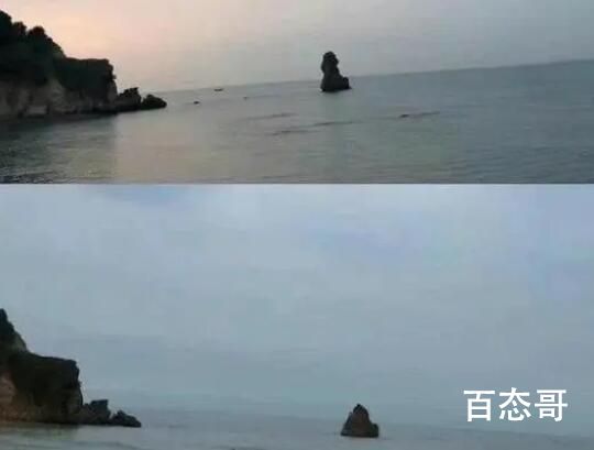 青岛石老人被风雨损毁 上半部分坍塌 千万不要修复维持自然原貌最好