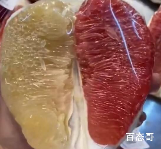 男孩买水果发现罕见双色柚子 转基因性状不稳定就会这样