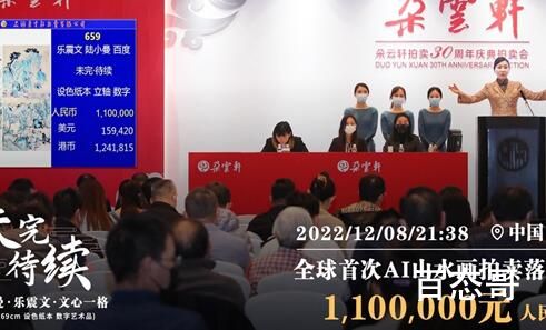 AI画作拍卖在上海拍出110万高价 就有人傻钱多的跟着炒了
