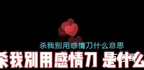 杀我别用感情刀是什么意思 杀我别用感情刀梗出自于哪里