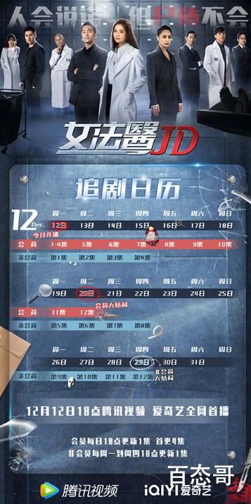 《女法医JD》追剧日历每周几几点更新几集 女法医JD那个平台可以看