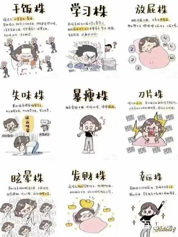刀片株干饭株学习株毁容株都是什么意思 