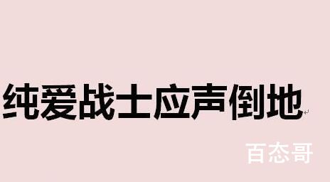 网络用语纯爱战士应声倒地是什么梗 